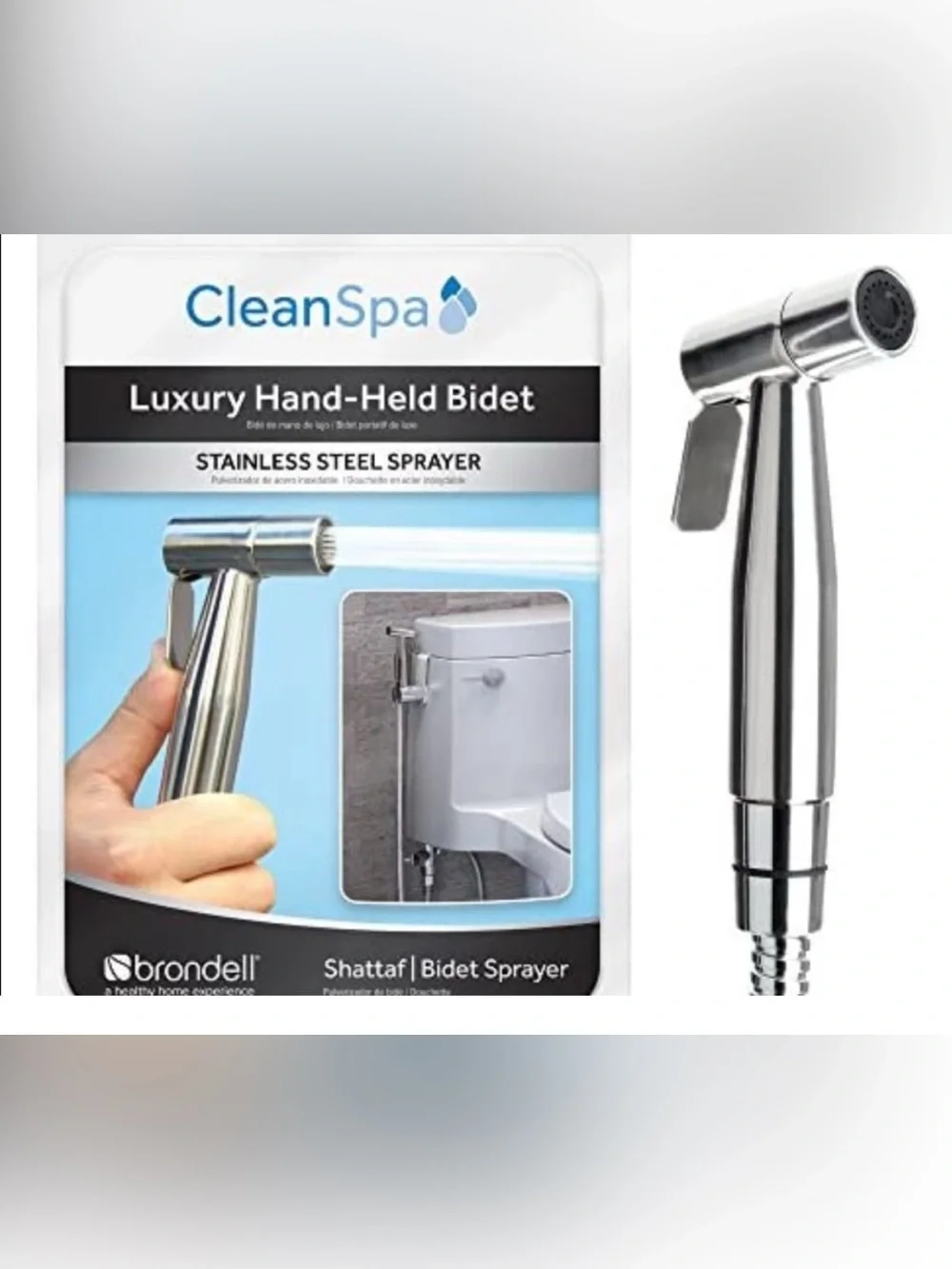 Brondell Luxury Hand-held Bidet Stainless Steel Sprayer NEW